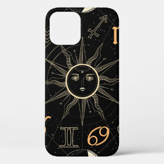 Seamless pattern with the Horoscope circle with Zo iPhone 12 Case