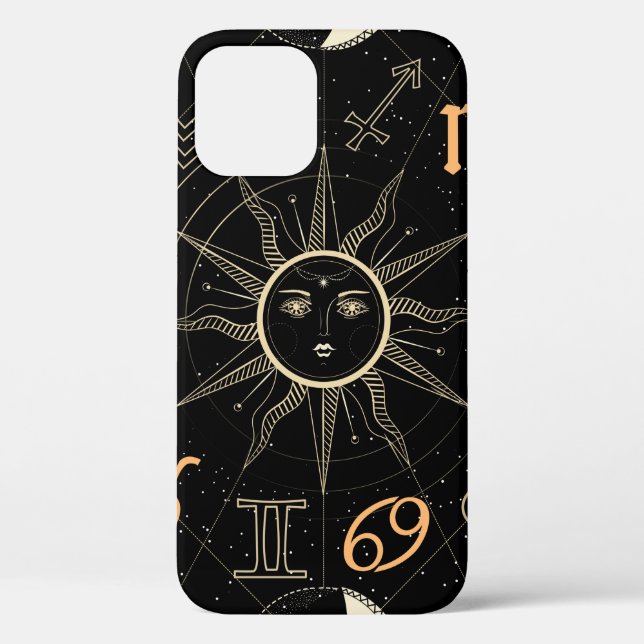 Seamless pattern with the Horoscope circle with Zo Case-Mate iPhone Case (Back)