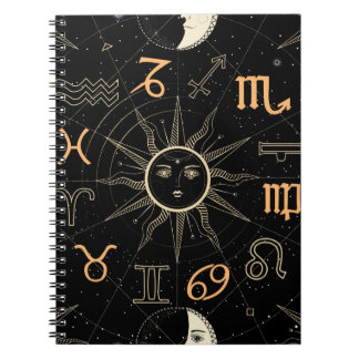 Seamless pattern with the Horoscope circle with Zo Notebook