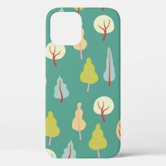 Seamless pattern with trees. coloured autumn trees iPhone 12 case