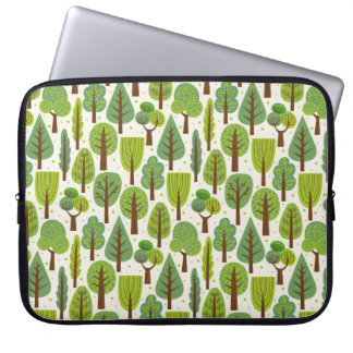Seamless pattern with trees. Summer Laptop Sleeve