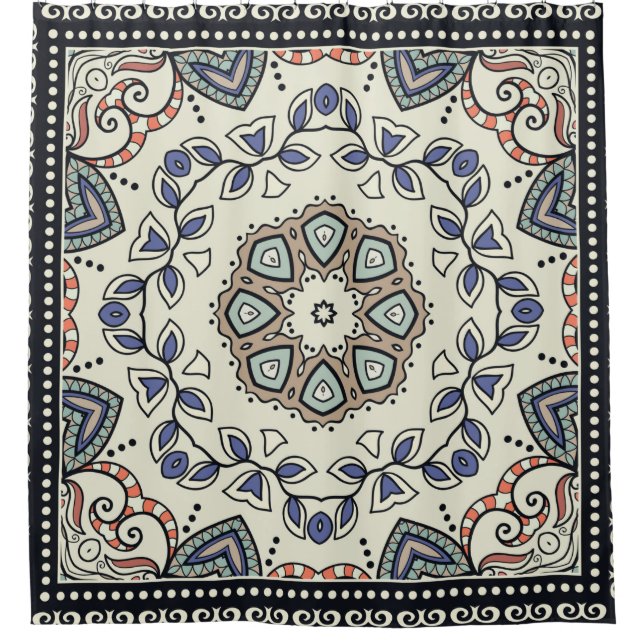 Seamless pattern with tribal ethnic mandala (Front)
