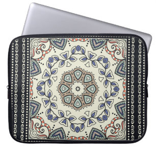 Seamless pattern with tribal ethnic mandala laptop sleeve