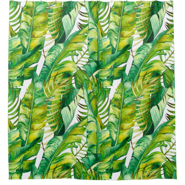 Seamless pattern with tropical banana leaves. Wate (Front)
