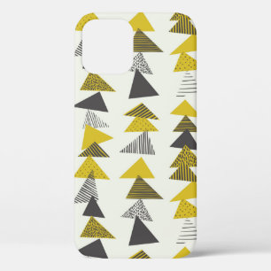Seamless pattern with various triangles in retro s iPhone 12 case