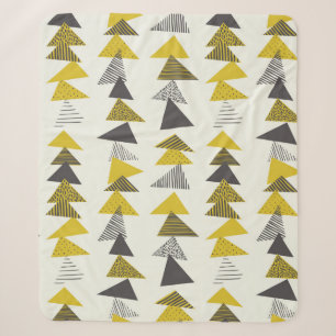Seamless pattern with various triangles in retro s sherpa blanket