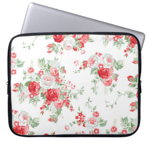 Seamless pattern with vintage roses, summer design laptop sleeve