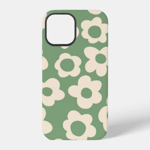 Seamless pattern with vintage vintage groovy flowe iPhone 12 case