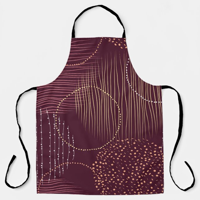 Seamless pattern with watercolor circles apron (Front)