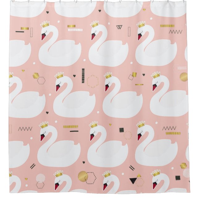 Seamless pattern with white swans. (Front)