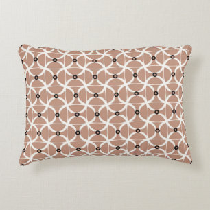Seamless pattern with white wavy lines and black s accent pillow