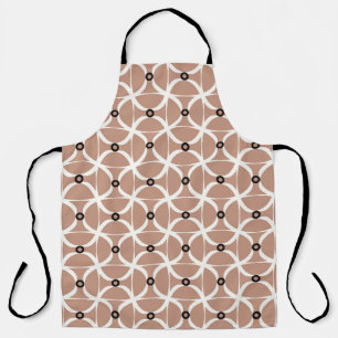 Seamless pattern with white wavy lines and black s apron