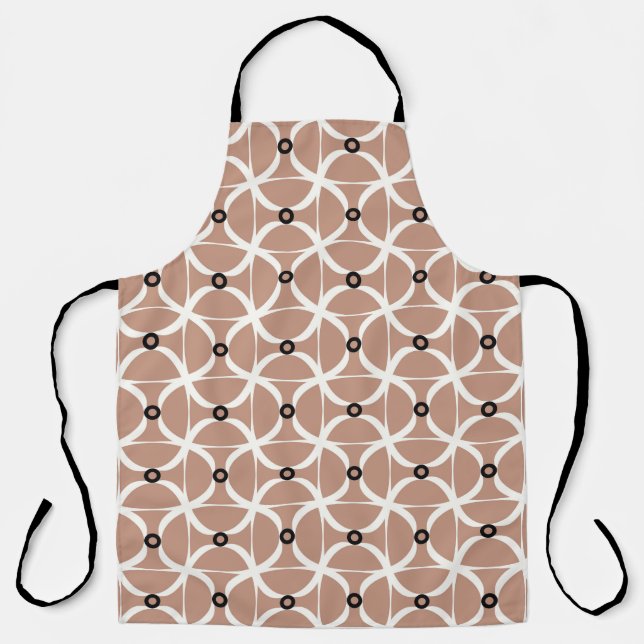 Seamless pattern with white wavy lines and black s apron (Front)