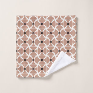 Seamless pattern with white wavy lines and black s wash cloth