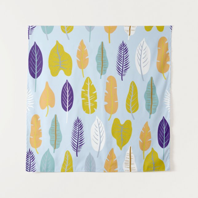 Seamless pattern with wild tropical rainforest pla tapestry (Front)