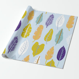Seamless pattern with wild tropical rainforest pla wrapping paper