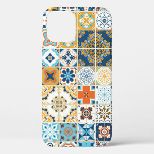 Seamless pattern with with Portuguese tiles. illus iPhone 12 Case