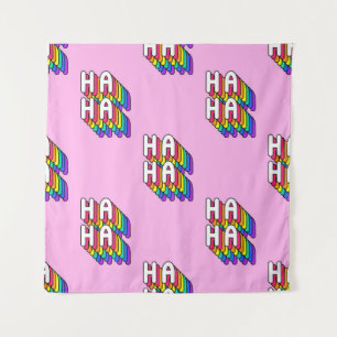 Seamless pattern with words “Ha-Ha” isolated on pi Tapestry