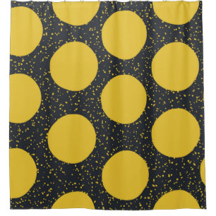 Seamless pattern with yellow polka dots