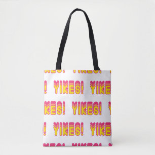Seamless pattern with “Yikes!” words. Vintage  Tote Bag