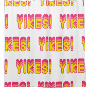 Seamless pattern with “Yikes!” words. Vintage wall