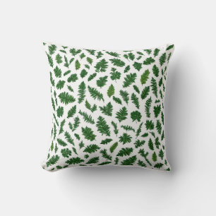 Seamless patterns featuring various plants flower throw pillow