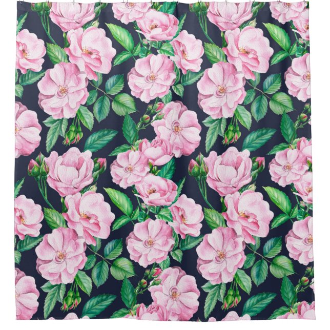 Seamless patterns of branches of roses, buds and l (Front)