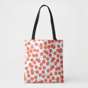Seamless peach pattern with fruits background. Sum Tote Bag