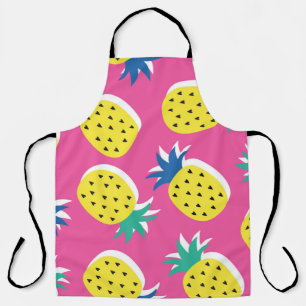  seamless pineapple fruit crazy colours pattern. C Apron