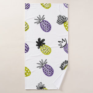 Seamless pineapple pattern bath towel