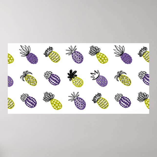 Seamless pineapple pattern poster (Front)
