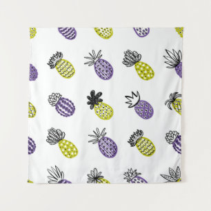 Seamless pineapple pattern tapestry