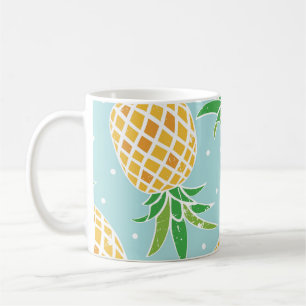 Seamless Pineapple Pattern Tropical Print Coffee Mug