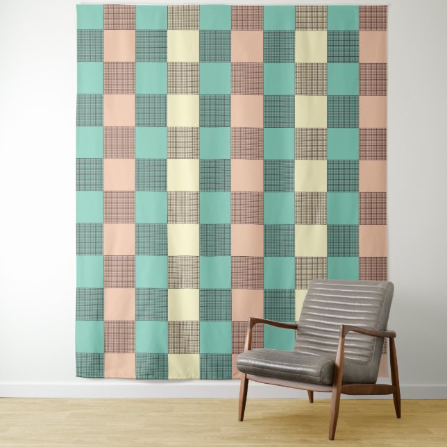 Seamless plaid pattern   tapestry (In Situ)
