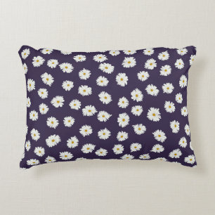 Seamless plant pattern. Small cute flowers of dais Accent Pillow