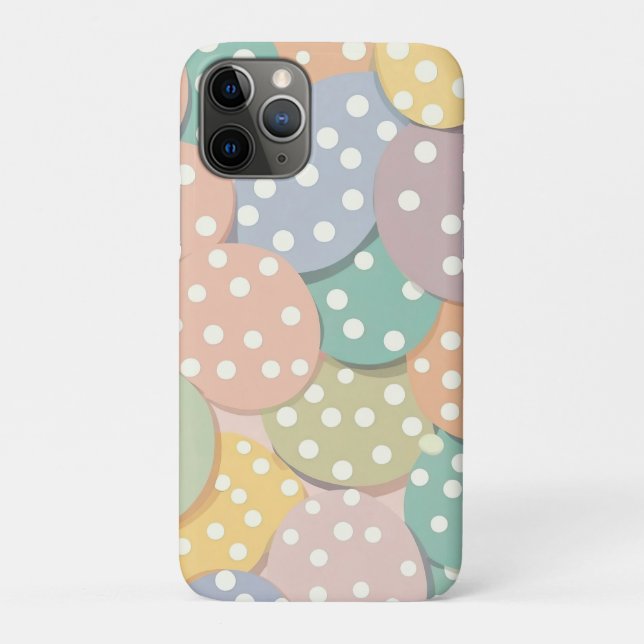 Seamless Polka Dot Pattern in Pastel Colours Case-Mate iPhone Case (Back)