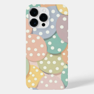 Seamless Polka Dot Pattern in Pastel Colours iPhone 14 Pro Max Case