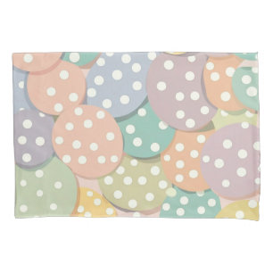 Seamless Polka Dot Pattern in Pastel Colours Pillowcase