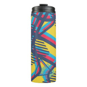 Seamless Pop Art Pattern. Abstract Color Texture w Thermal Tumbler