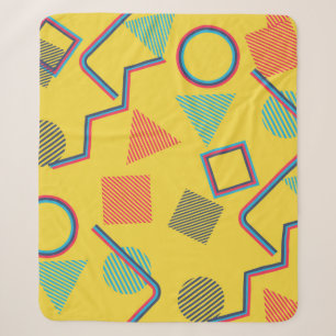 Seamless Pop Art Pattern. Abstract Colorful Textur Sherpa Blanket
