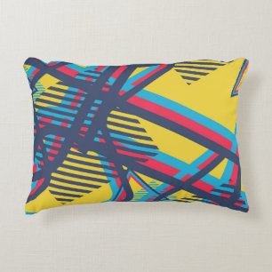 Seamless Pop Art Pattern. Abstract Colour Texture Accent Pillow