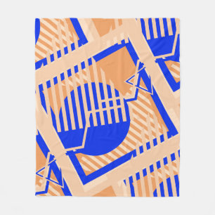 Seamless Pop Art Pattern. Abstract Colour Texture Fleece Blanket