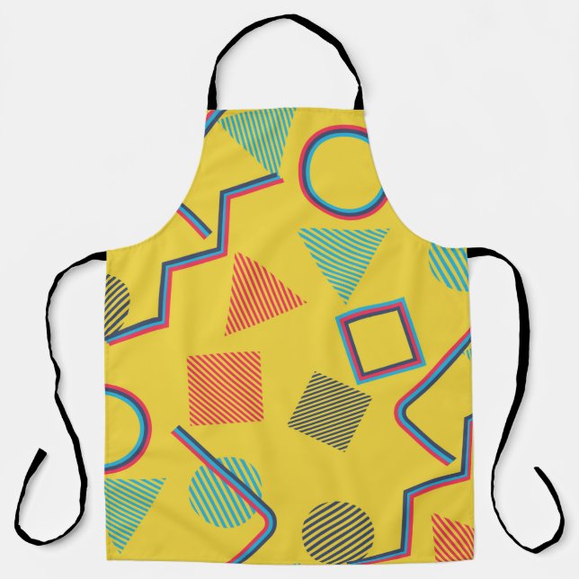 Seamless Pop Art Pattern. Abstract Colourful Textu Apron (Front)