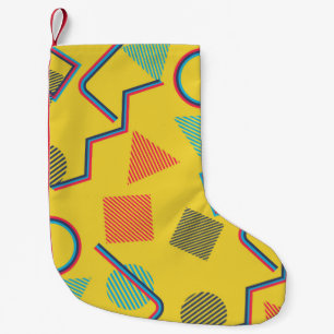 Seamless Pop Art Pattern. Abstract Colourful Textu Small Christmas Stocking