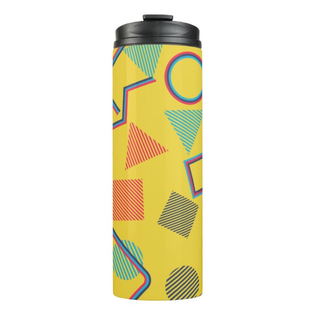 Seamless Pop Art Pattern. Abstract Colourful Textu Thermal Tumbler (Front)