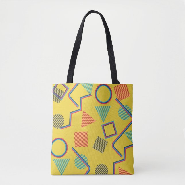 Seamless Pop Art Pattern. Abstract Colourful Textu Tote Bag (Front)