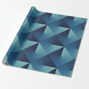 Seamless pop art pattern of lined rhombuses wrapping paper