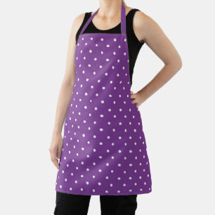 Seamless purple background polka dot pattern apron