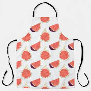 Seamless purple fig: colourful pattern apron