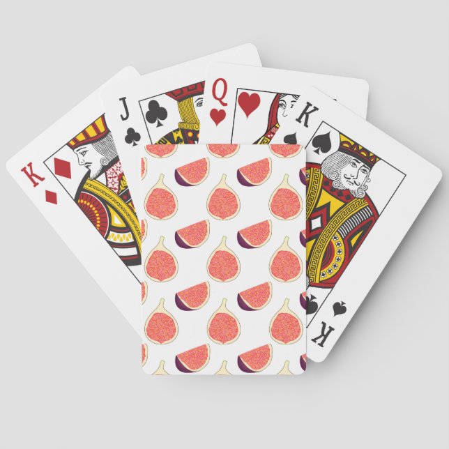 Seamless purple fig: colourful pattern playing cards (Back)